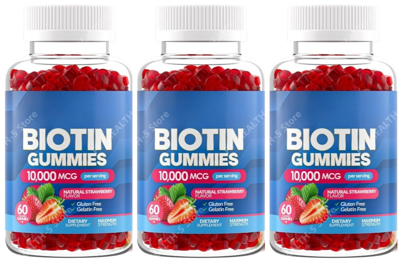 Biotin Gummies for Hair Growth, Skin & Nails
