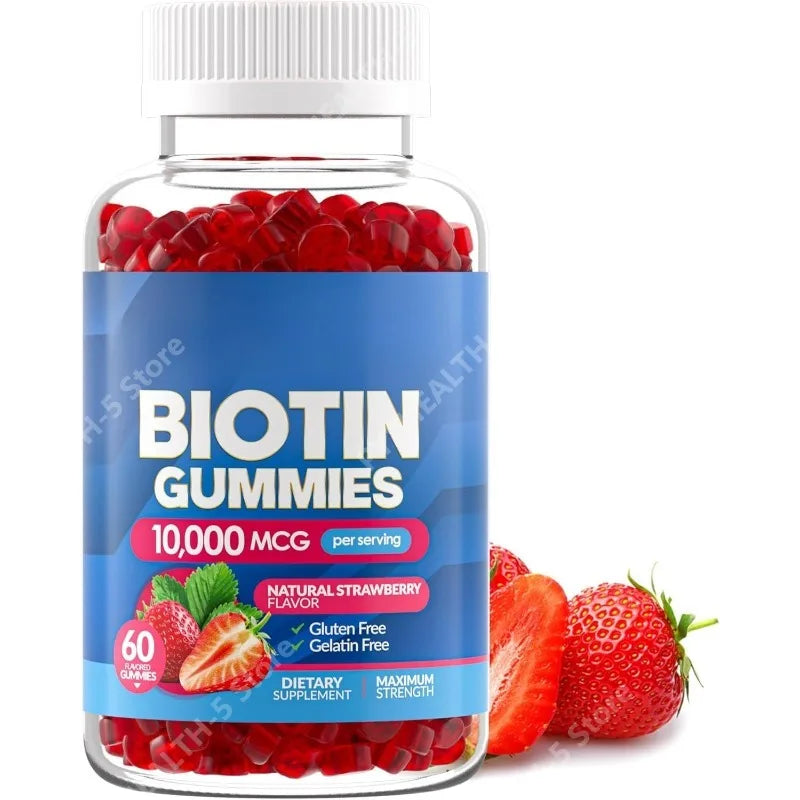 Biotin Gummies for Hair Growth, Skin & Nails
