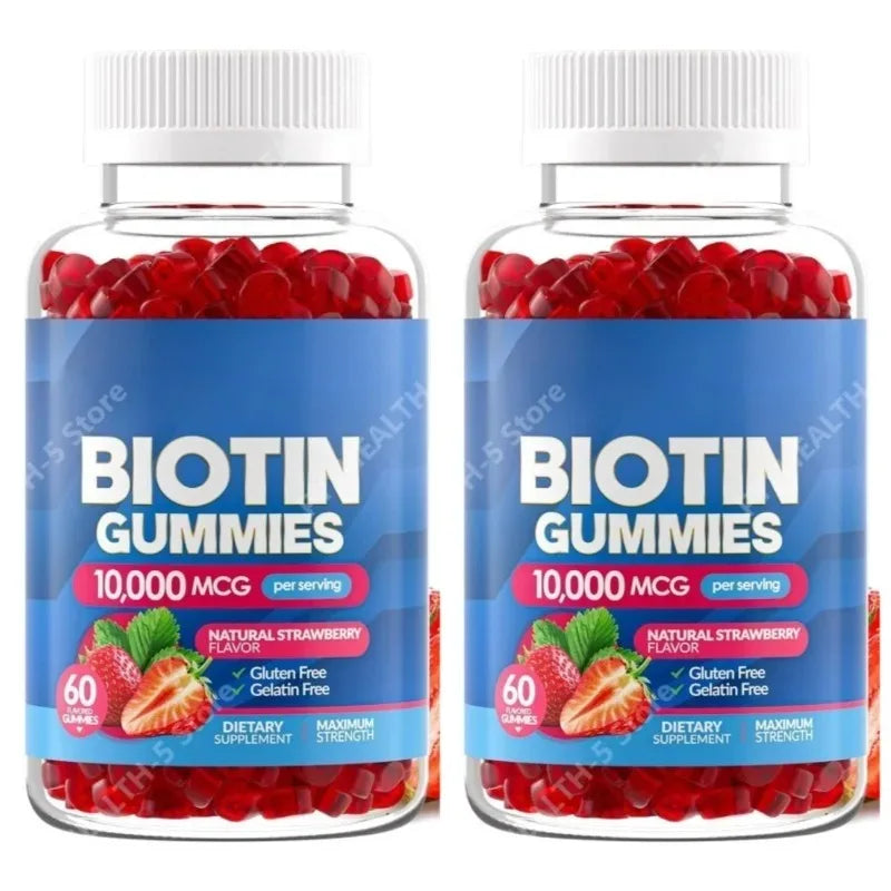 Biotin Gummies for Hair Growth, Skin & Nails